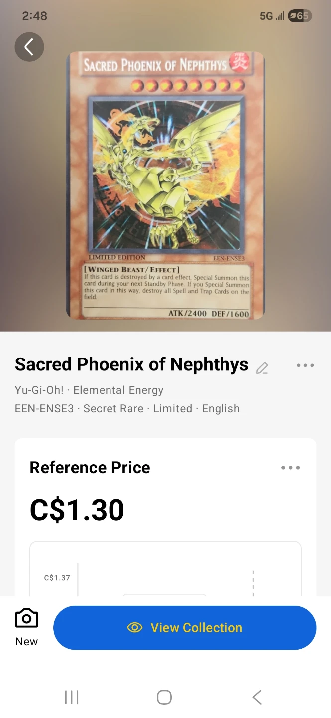 Yu-Gi-Oh! Sacred Phoenix of Nephthys EN-ENSE3 Secret Rare - photo 2
