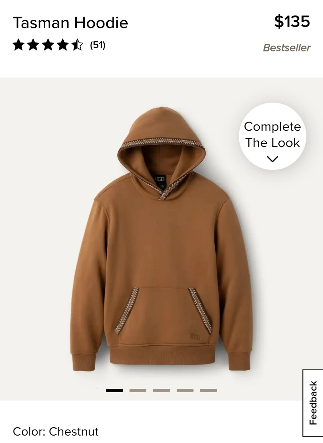 Ugg Tasman Hoodie - Chestnut ( New with tag )