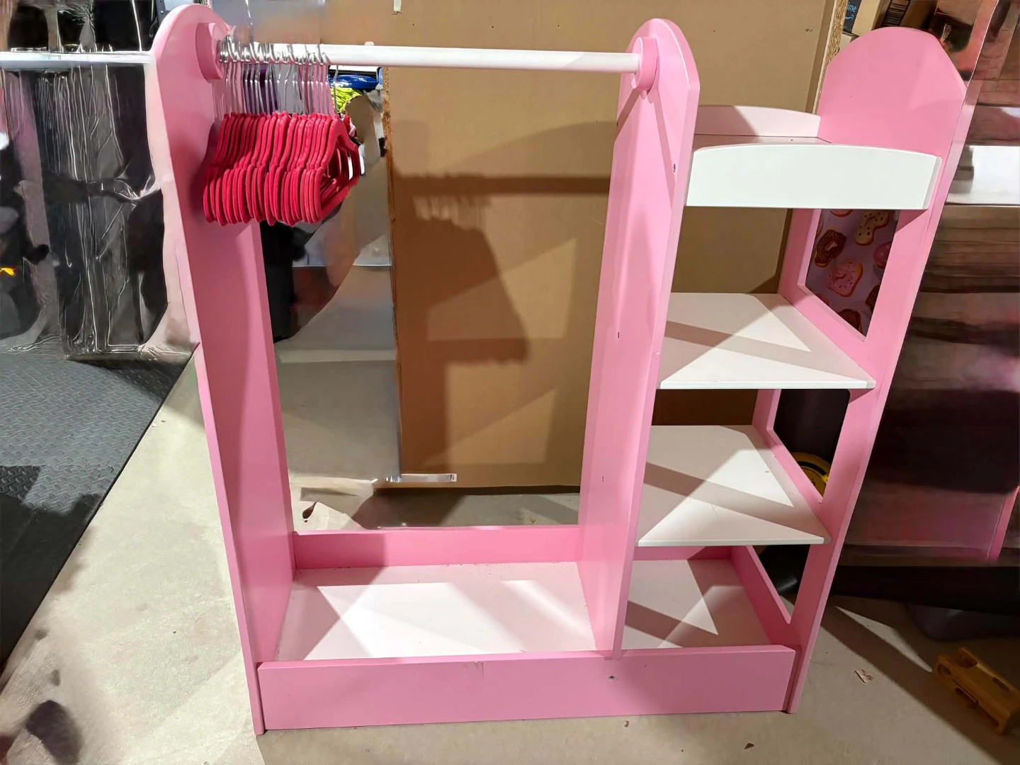 Kids play clothes and costume rack