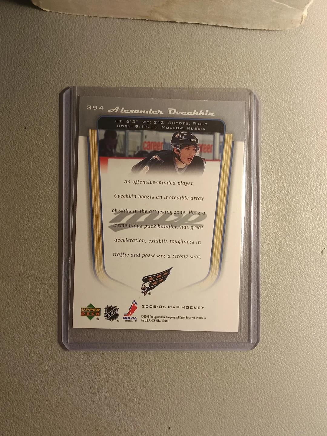 Alexander Ovechkin MVP and Victory Rookie Cards 2005-06 - photo 3