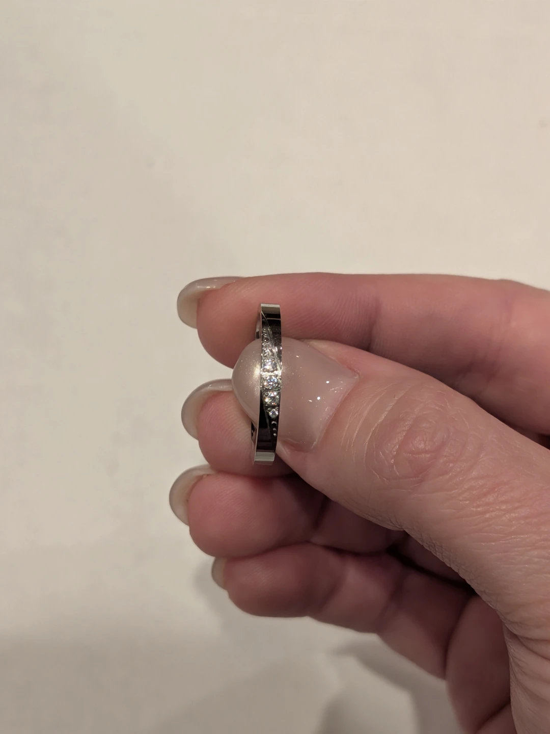 Sparkly SS and Cubic Zirconia Band Ring - photo 3
