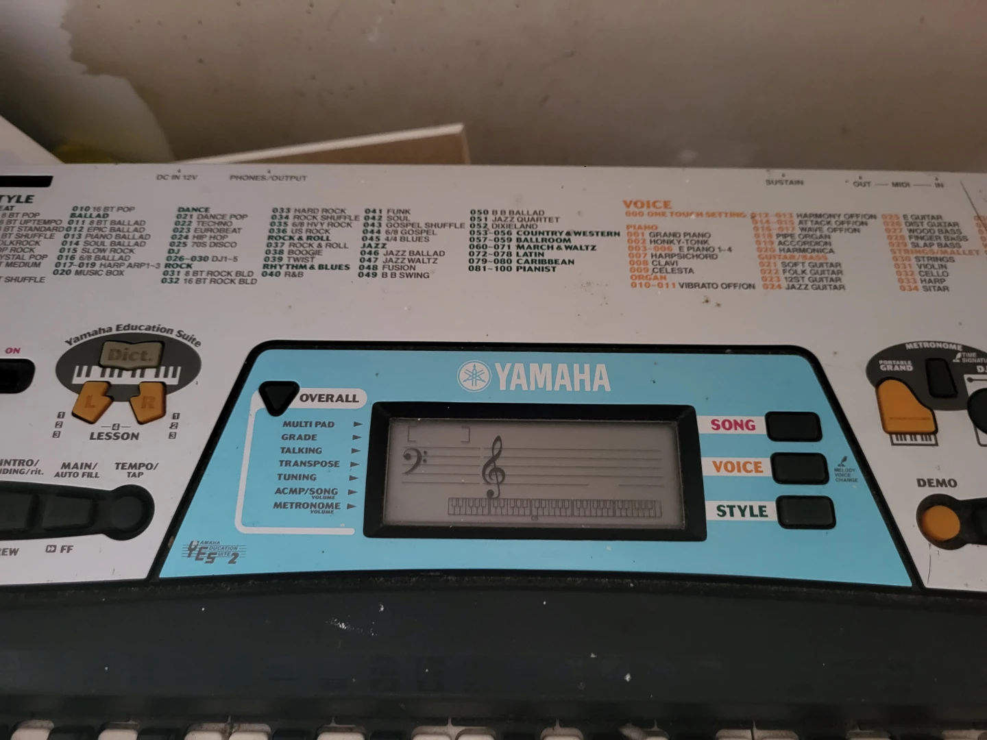 Yamaha PSR-170 Electronic Keyboard - photo 2