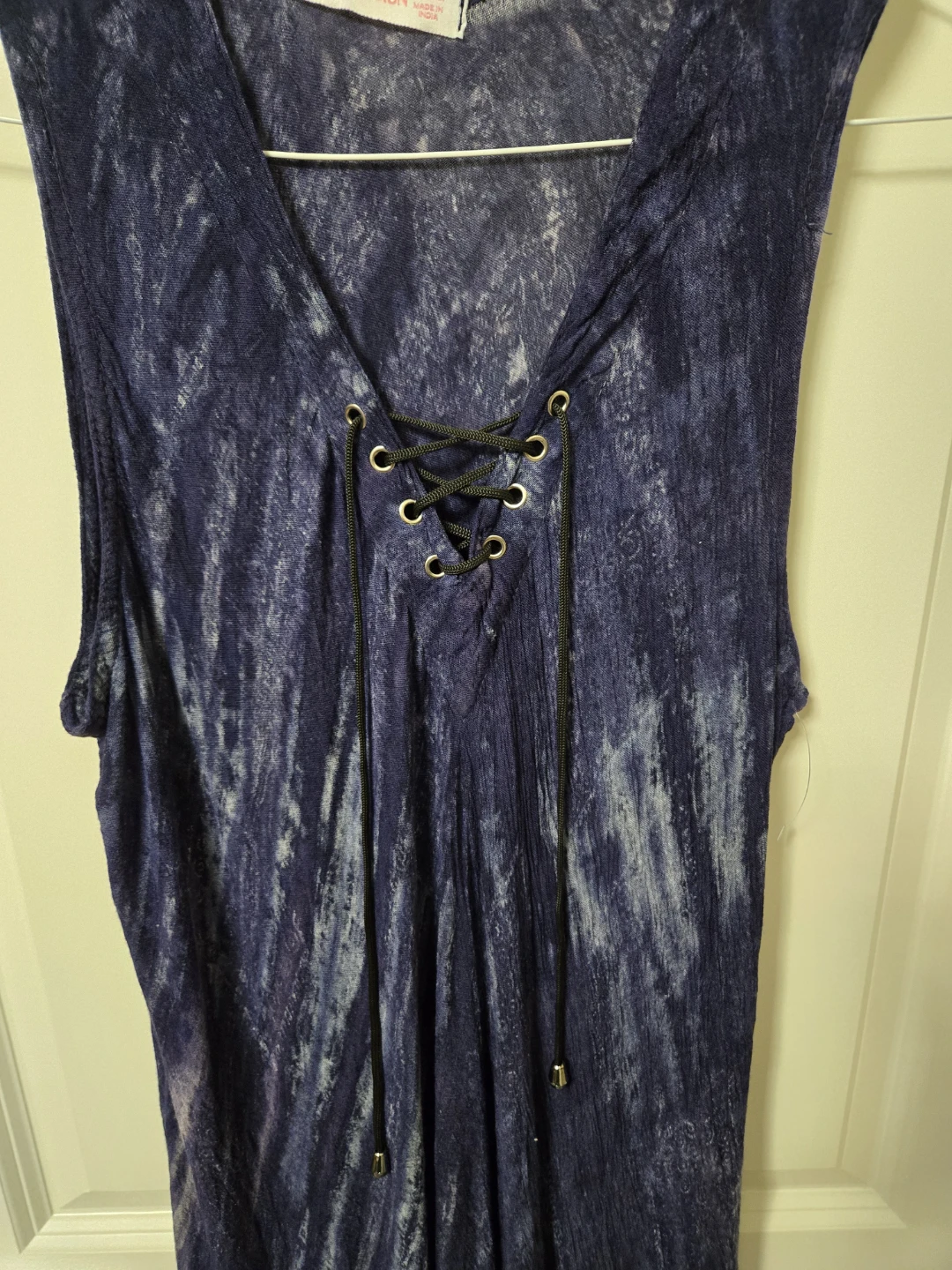 Tie-Dye Lace-Up Dress One Size - photo 2