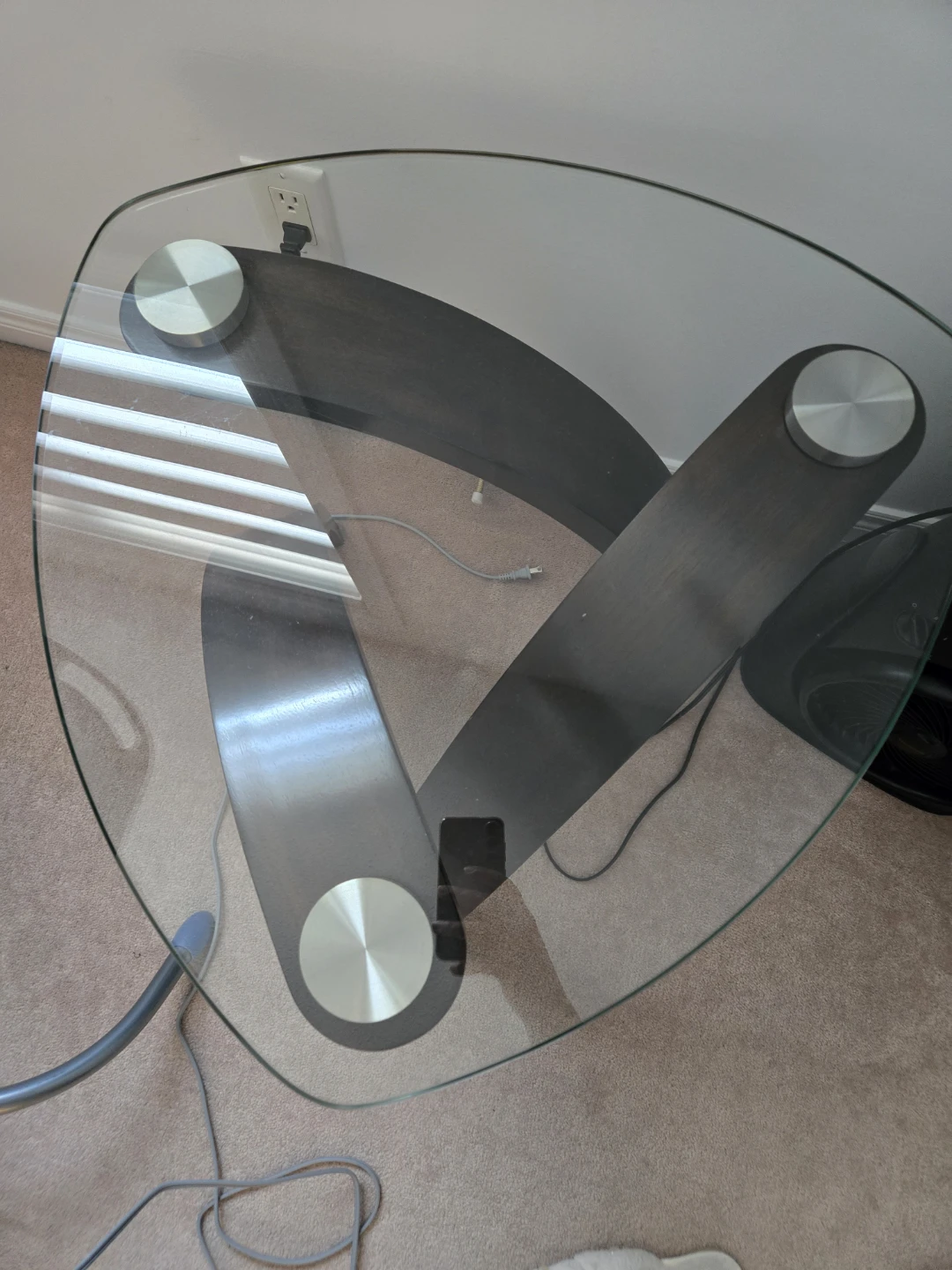 Modern Glass and Wood Coffee and Side Tables - photo 2