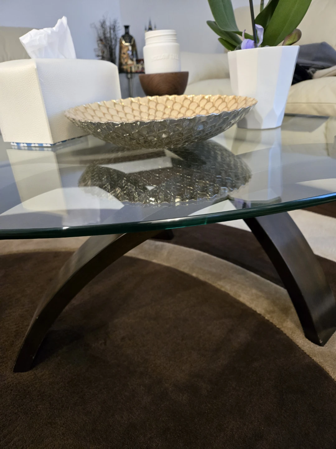 Modern Glass and Wood Coffee and Side Tables - photo 4