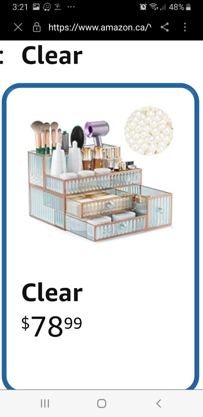 NEW Glass Makeup Organizer with Drawers - photo 4