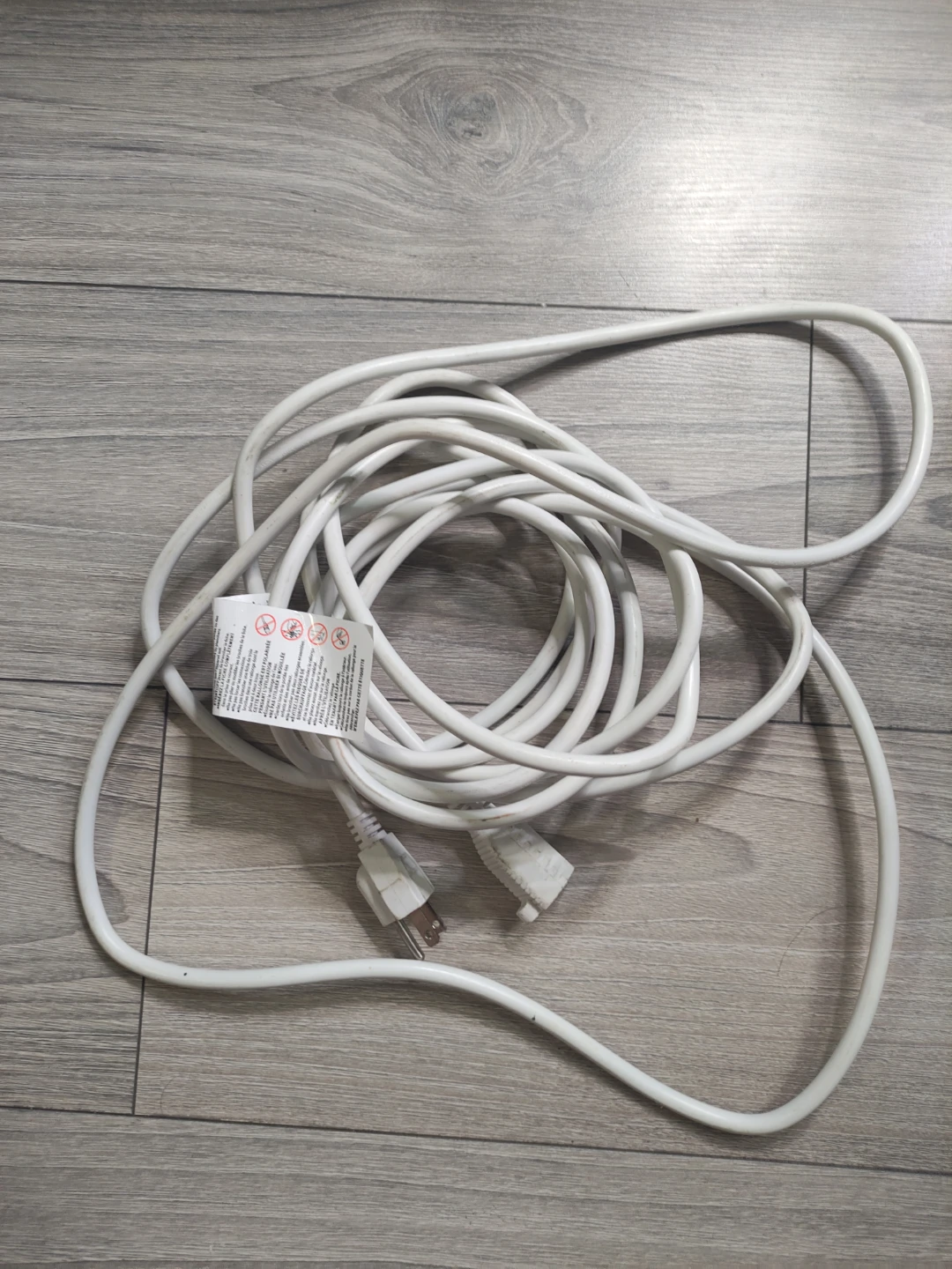 Indoor White Extension Cord -240 ft