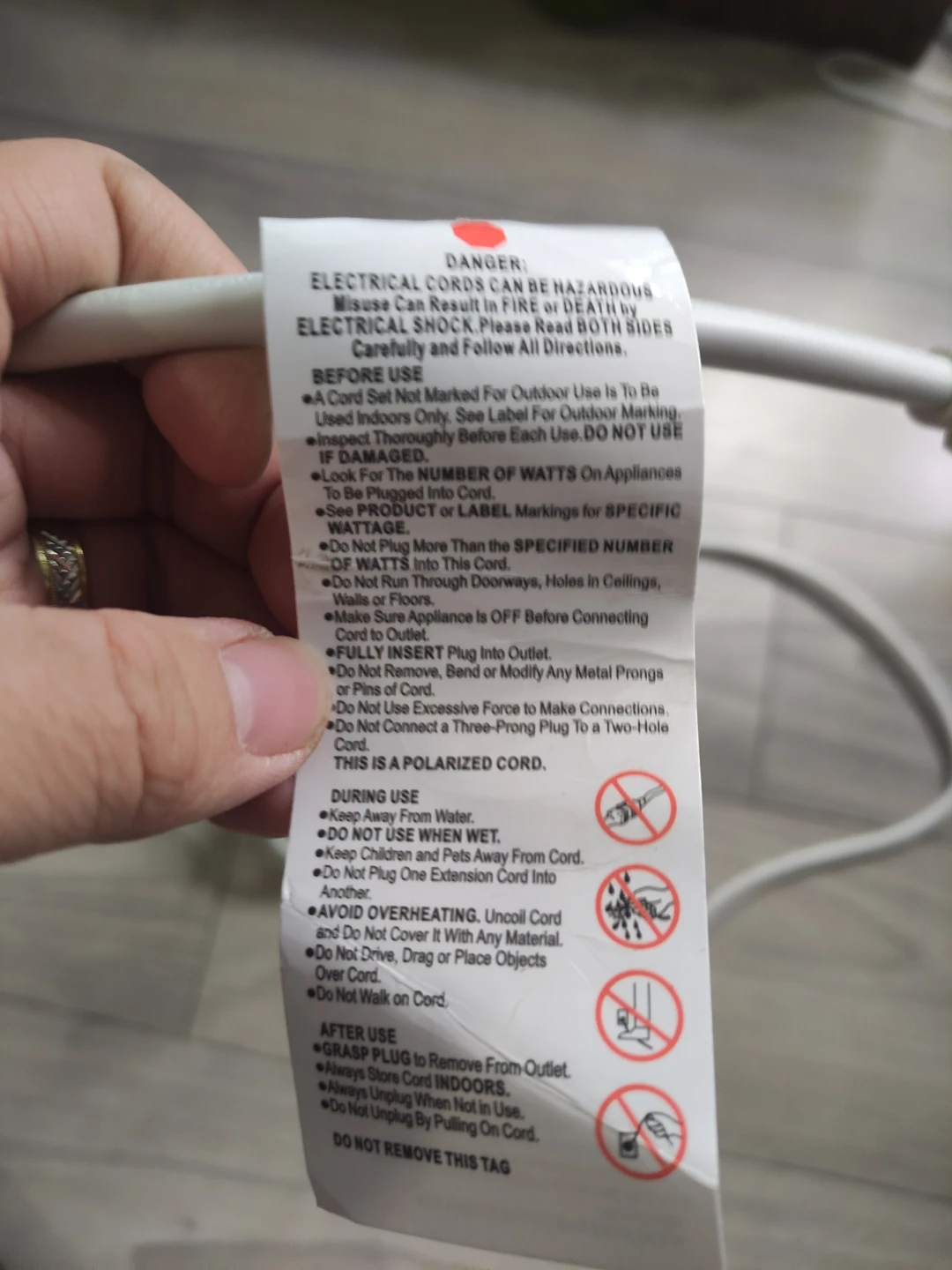 Indoor White Extension Cord -240 ft - photo 3