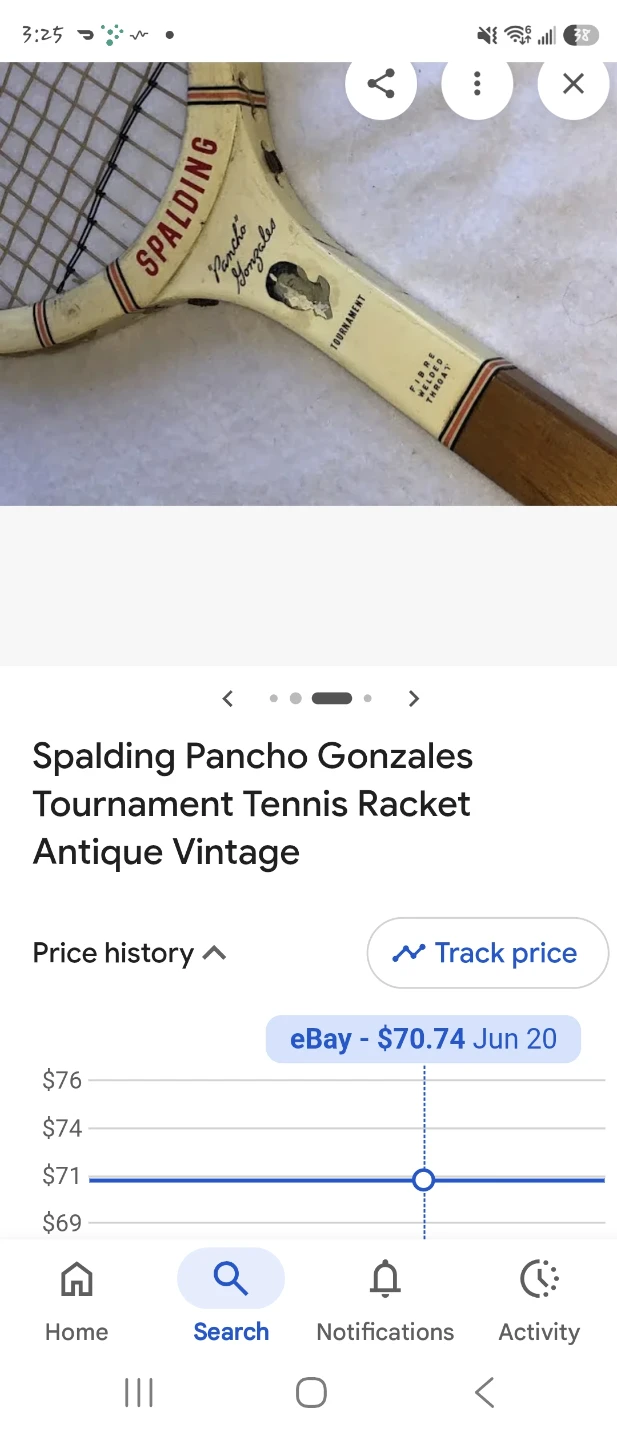 Vintage Spalding Pancho Gonzales Racket - photo 5