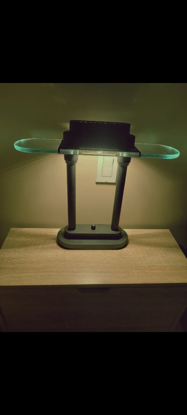 Modern Desk Lamp with Glass Shelf