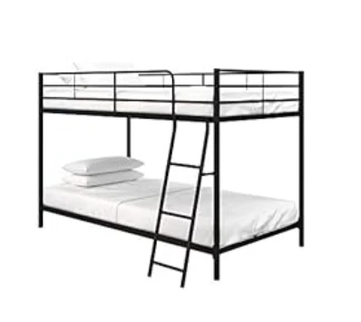 Black Metal Junior Twin Bunk Bed