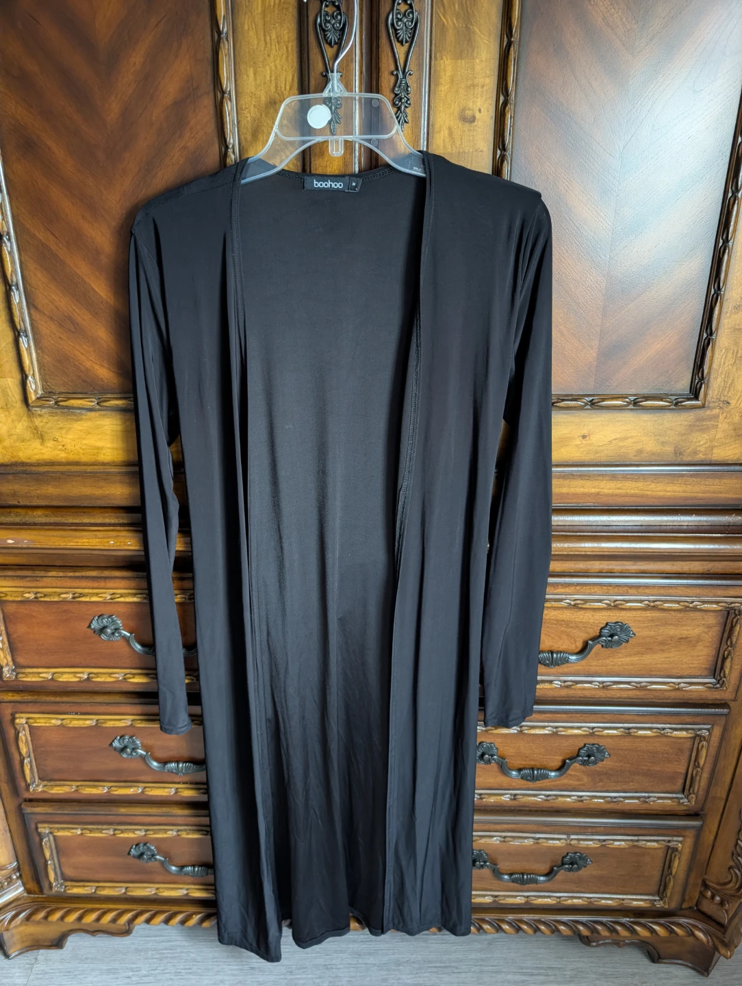 Boohoo Black Longline Cardigan
