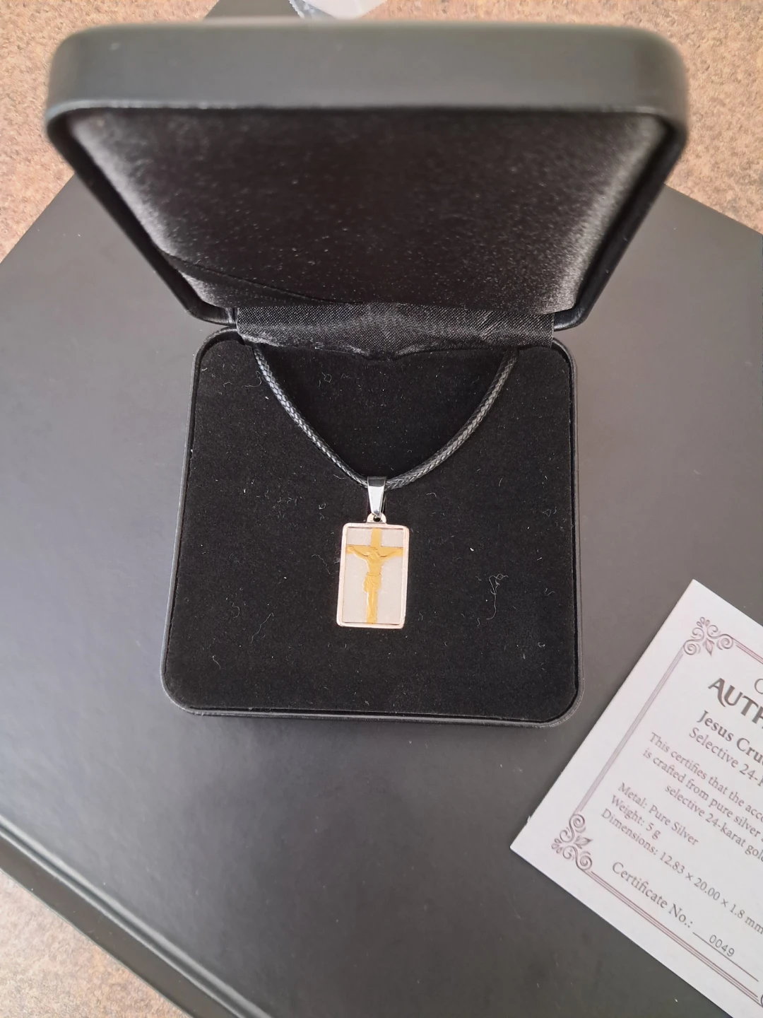 Silver Jesus Crucifix Pendant with Selective 24-K Gold Plating