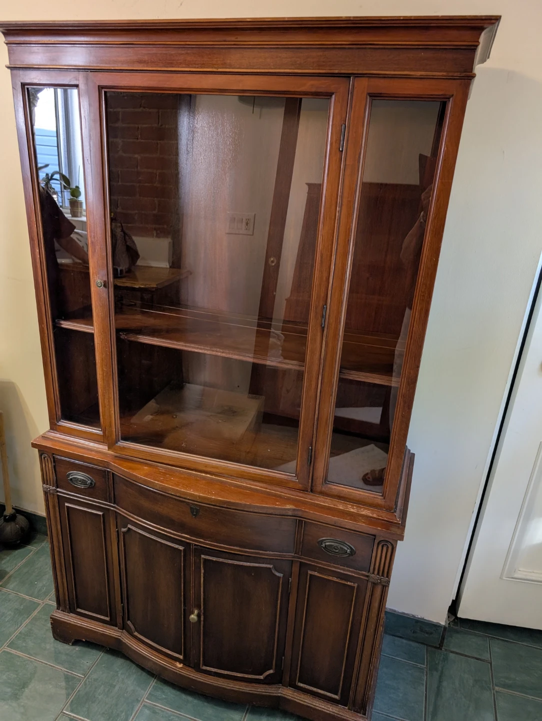 Bernhardt Wooden Display Cabinet with Glass Doors