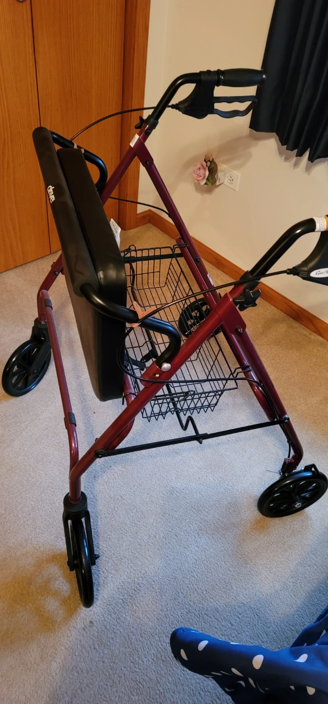 Drive Medical Rollator Walker with Seat and Basket - photo 4