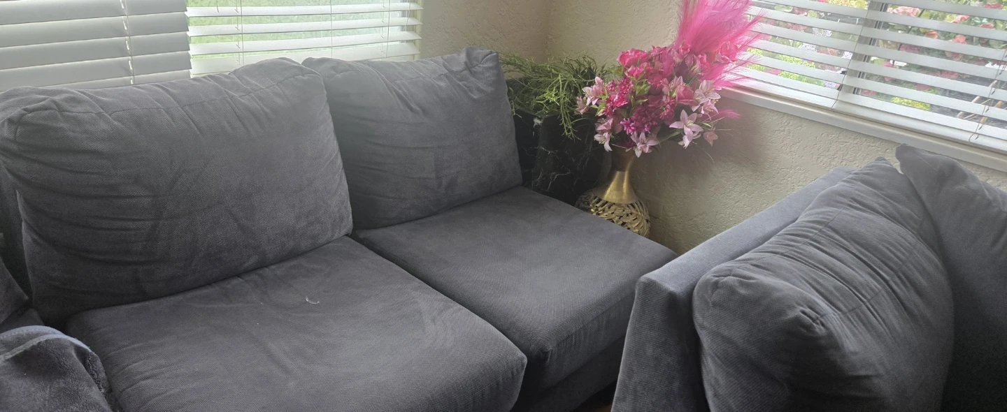 3pc Dark Grey Sectional Sofa FREE DELIVERY - photo 2