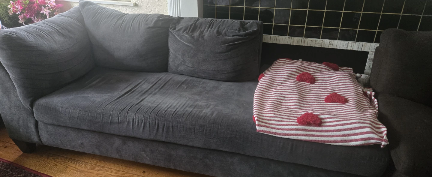 3pc Dark Grey Sectional Sofa FREE DELIVERY - photo 3
