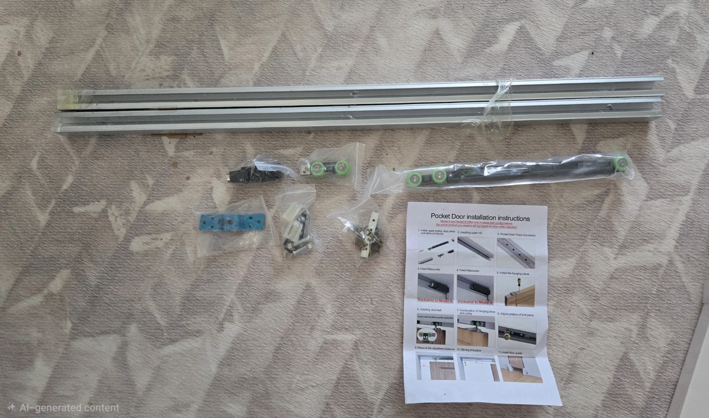 Pocket Door Hardware Kit (6ft/72in)