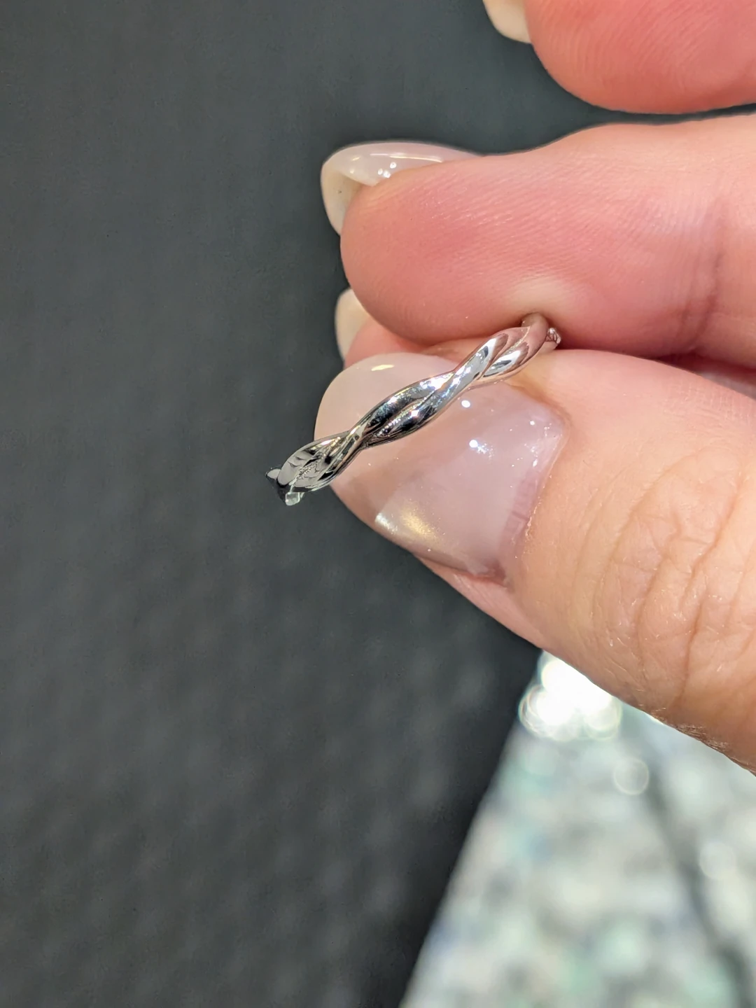 Size 7 Sterling Silver Twisted Band Ring - photo 3