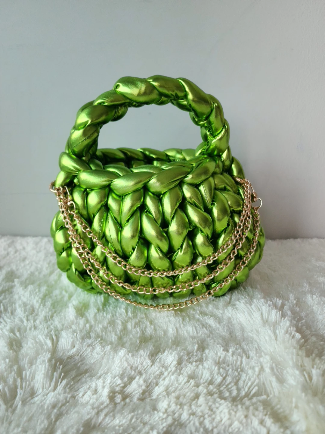 Metallic Crochet Bag