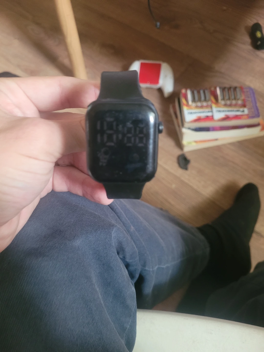 Black Digital LED Smart Watch