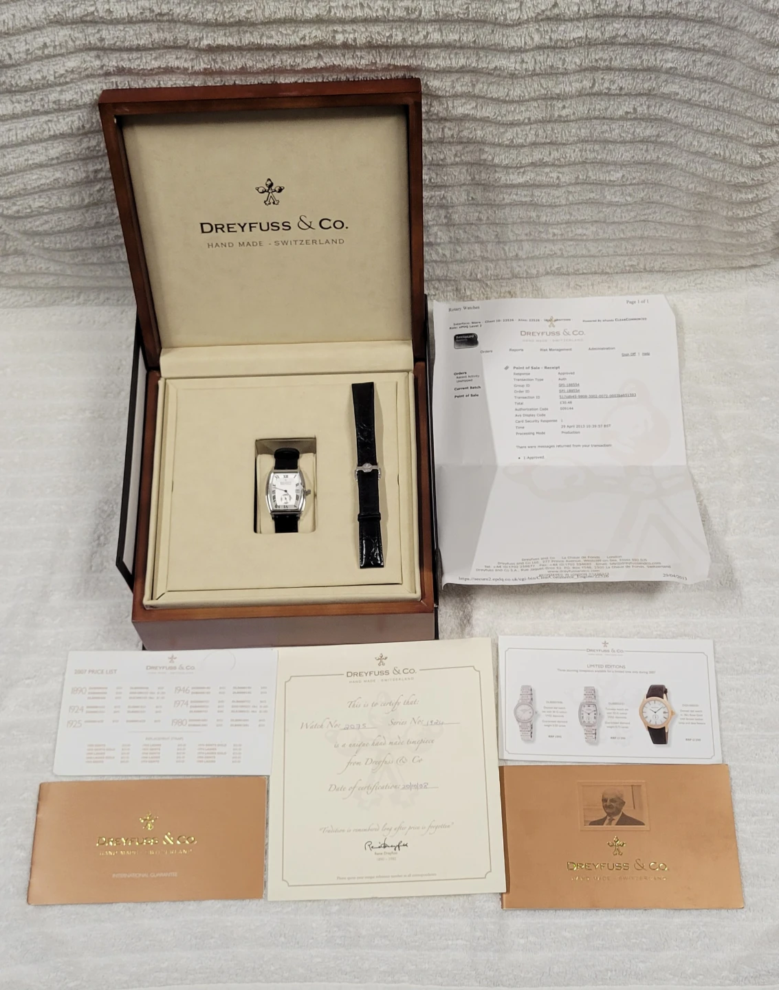 Dreyfuss & Co Series 1924 Swiss Watch – Box & Papers Included - photo 3