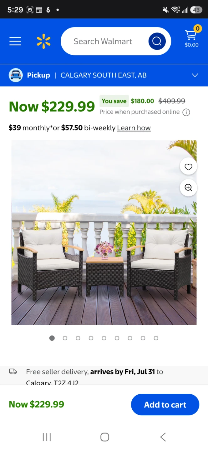 Outdoor Wicker Patio Set (BNIB)
