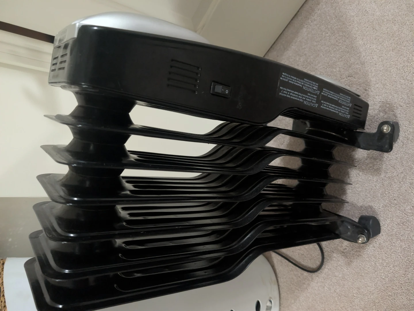 Black Oil-Filled Radiator Heater