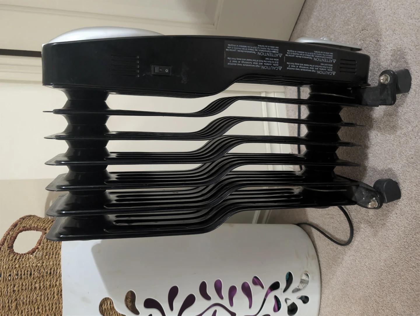 Black Oil-Filled Radiator Heater - photo 3