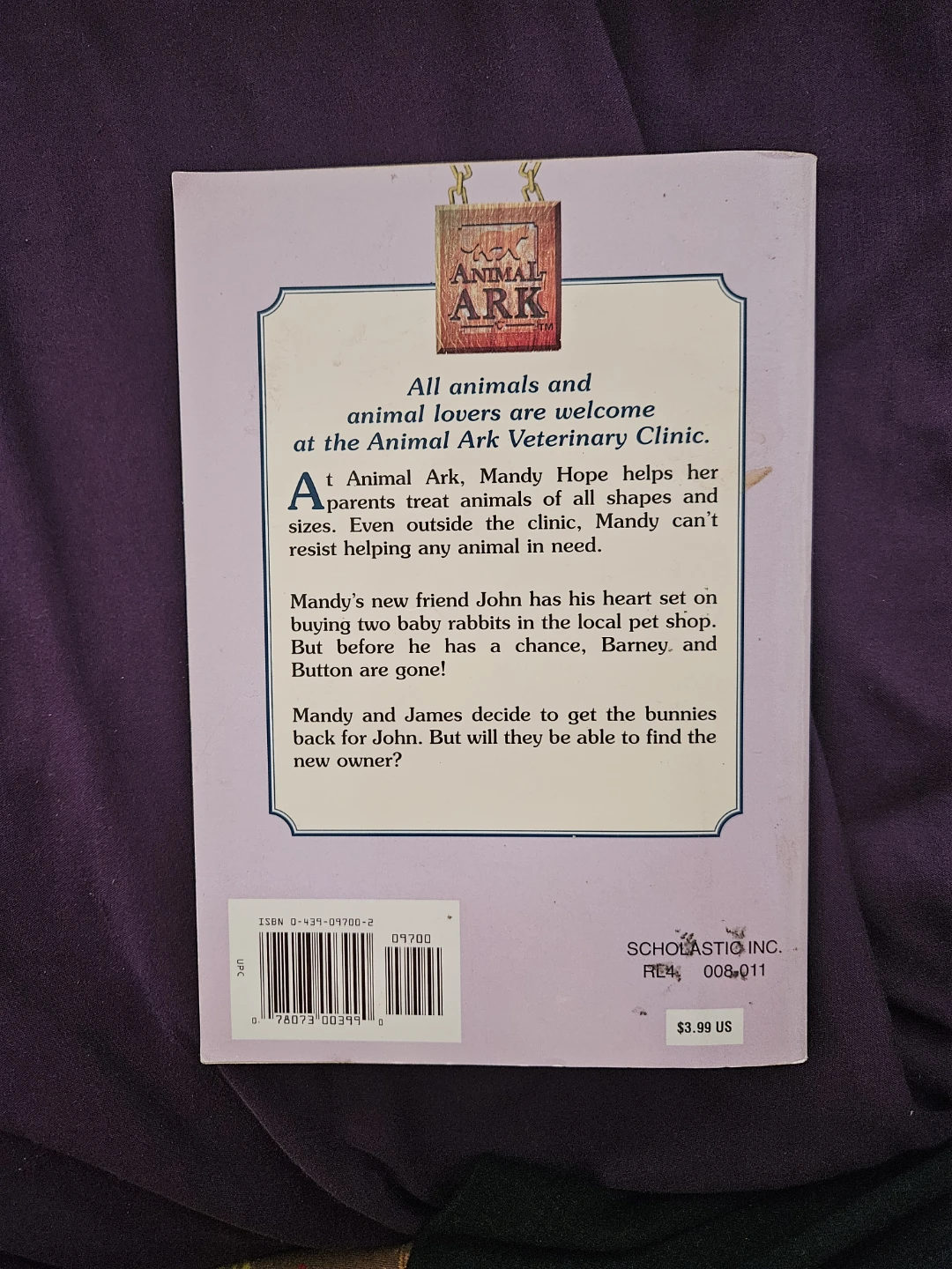 Bunnies in the Bathroom by Ben M. Baglio - Scholastic Animal Ark - photo 2