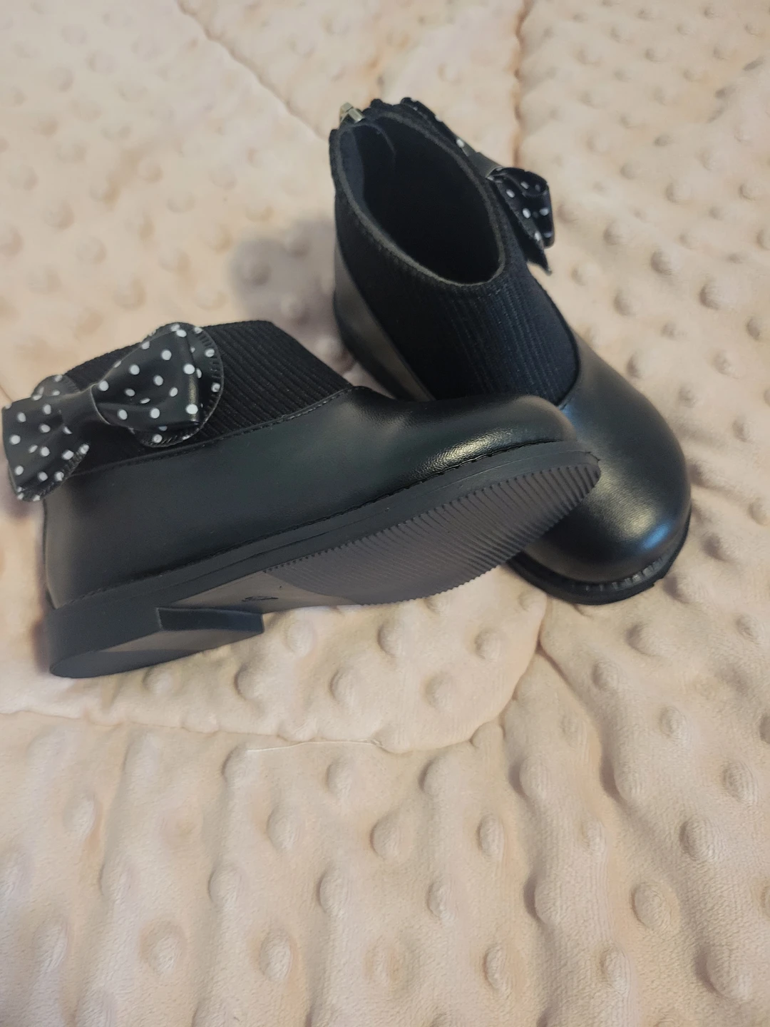 🎀 Bottines élégantes noires pour fille avec nœud – Taille 24 - photo 2