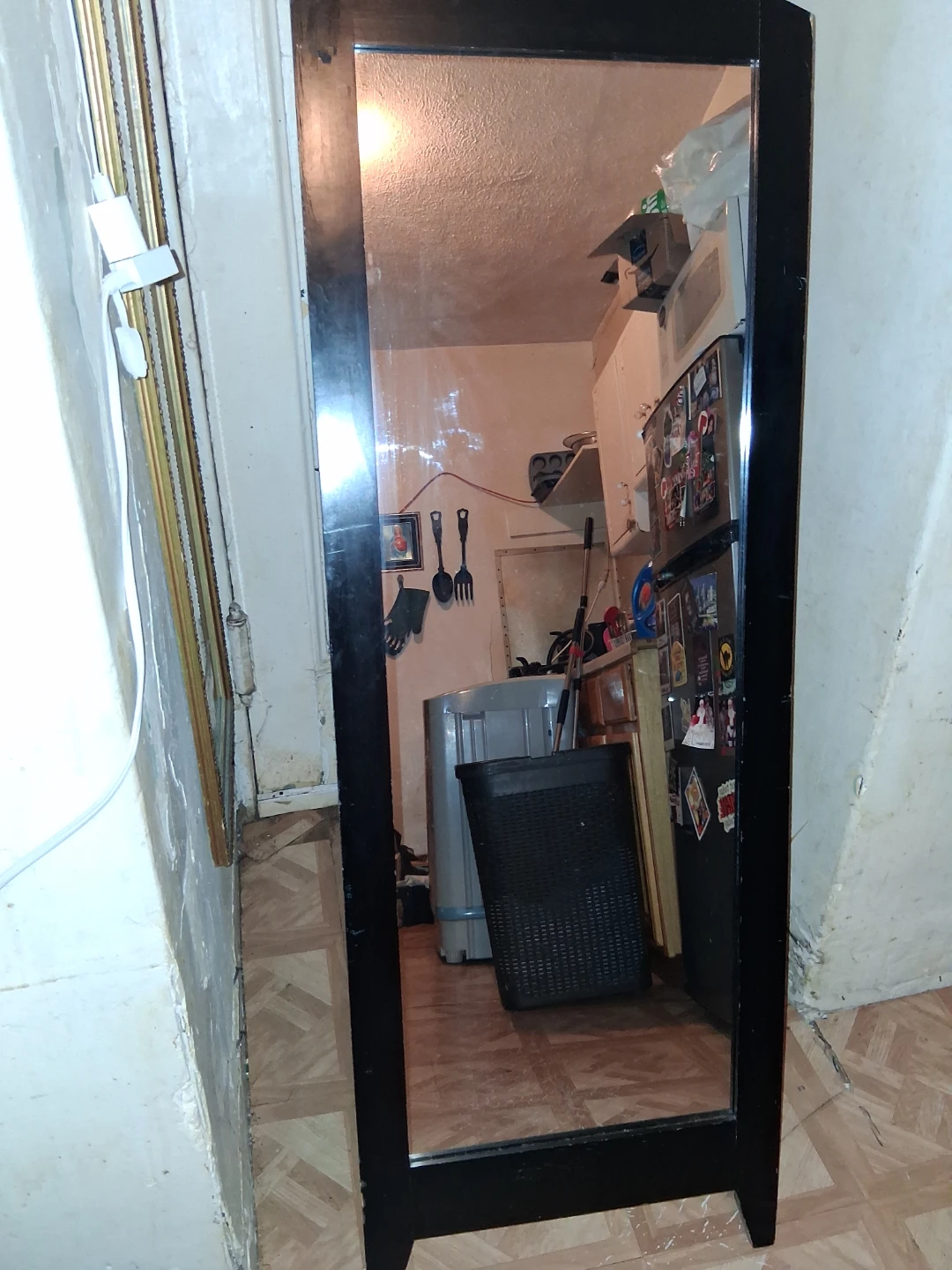 Black Full Length Standing Mirror