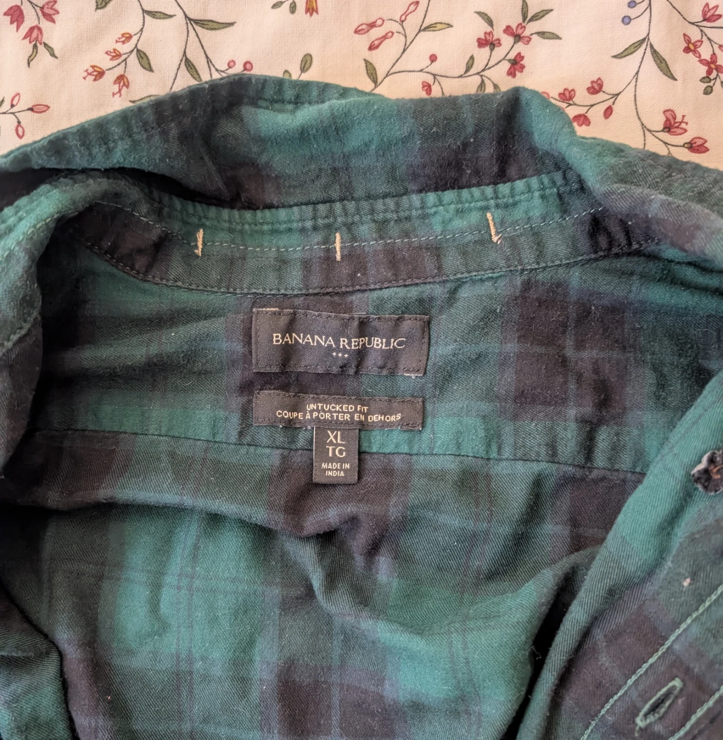Oversized Green Plaid Flannel Shirt - photo 2