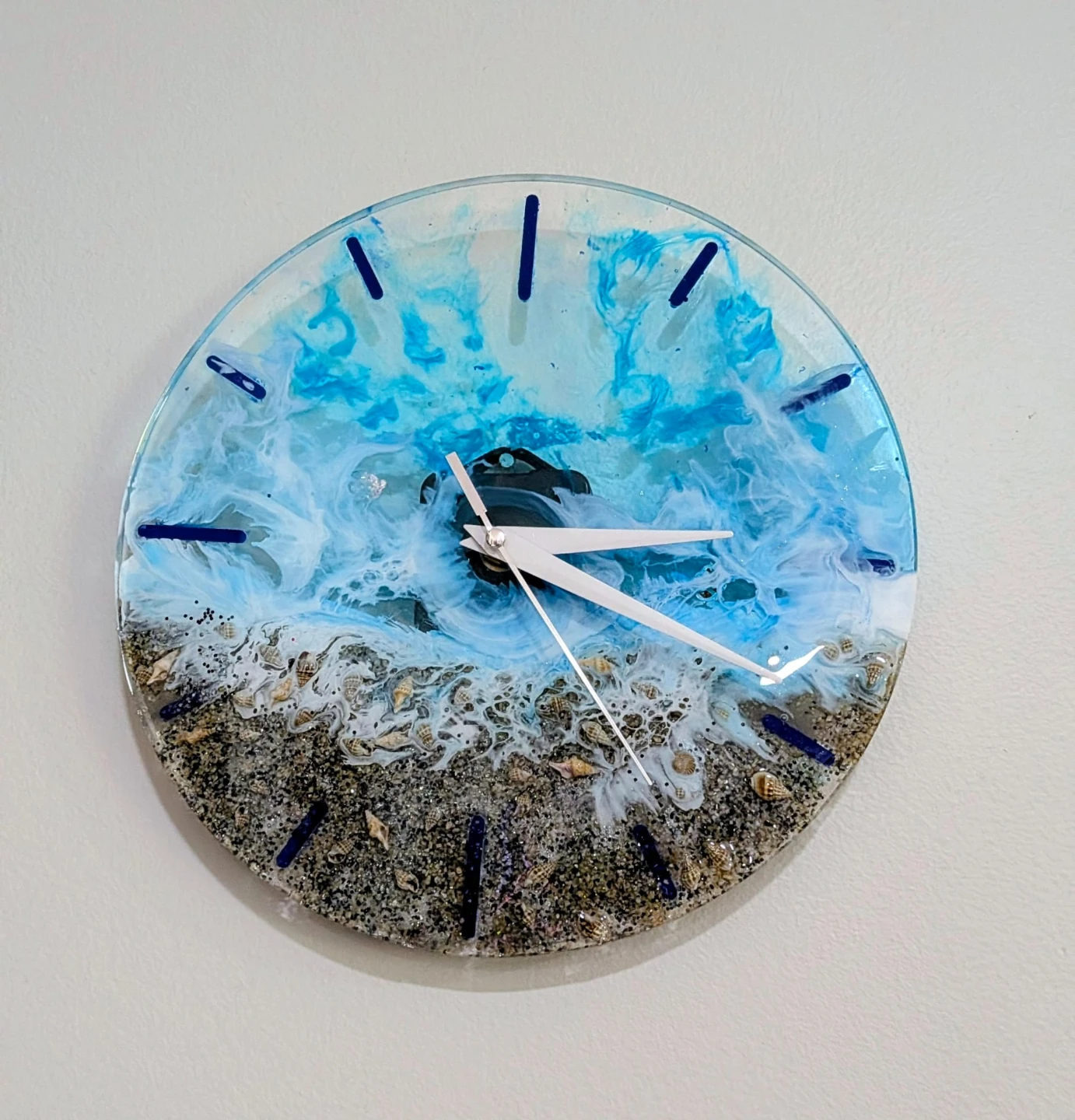 Handmade Resin Ocean Beach Clock