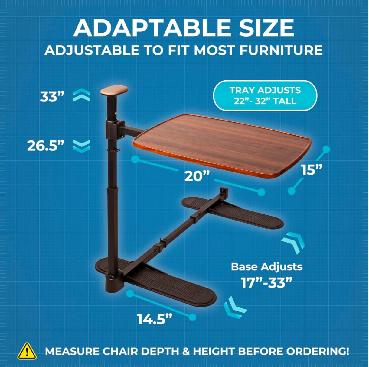 Adjustable Bamboo Stander Omni Tray - No delivery - Cash only - photo 5