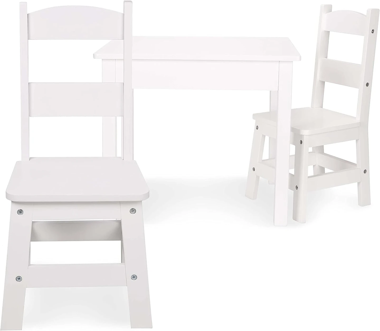 Melissa & Doug Wooden Table & Chairs Set - White