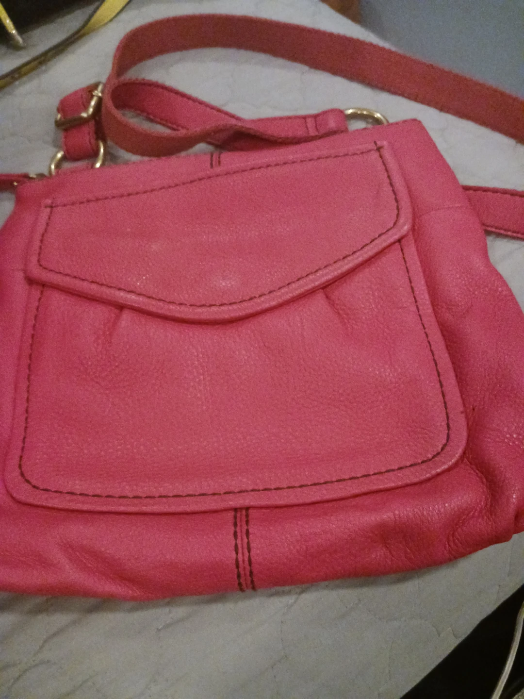 FOSSIL  Pink Leather Crossbody Purse