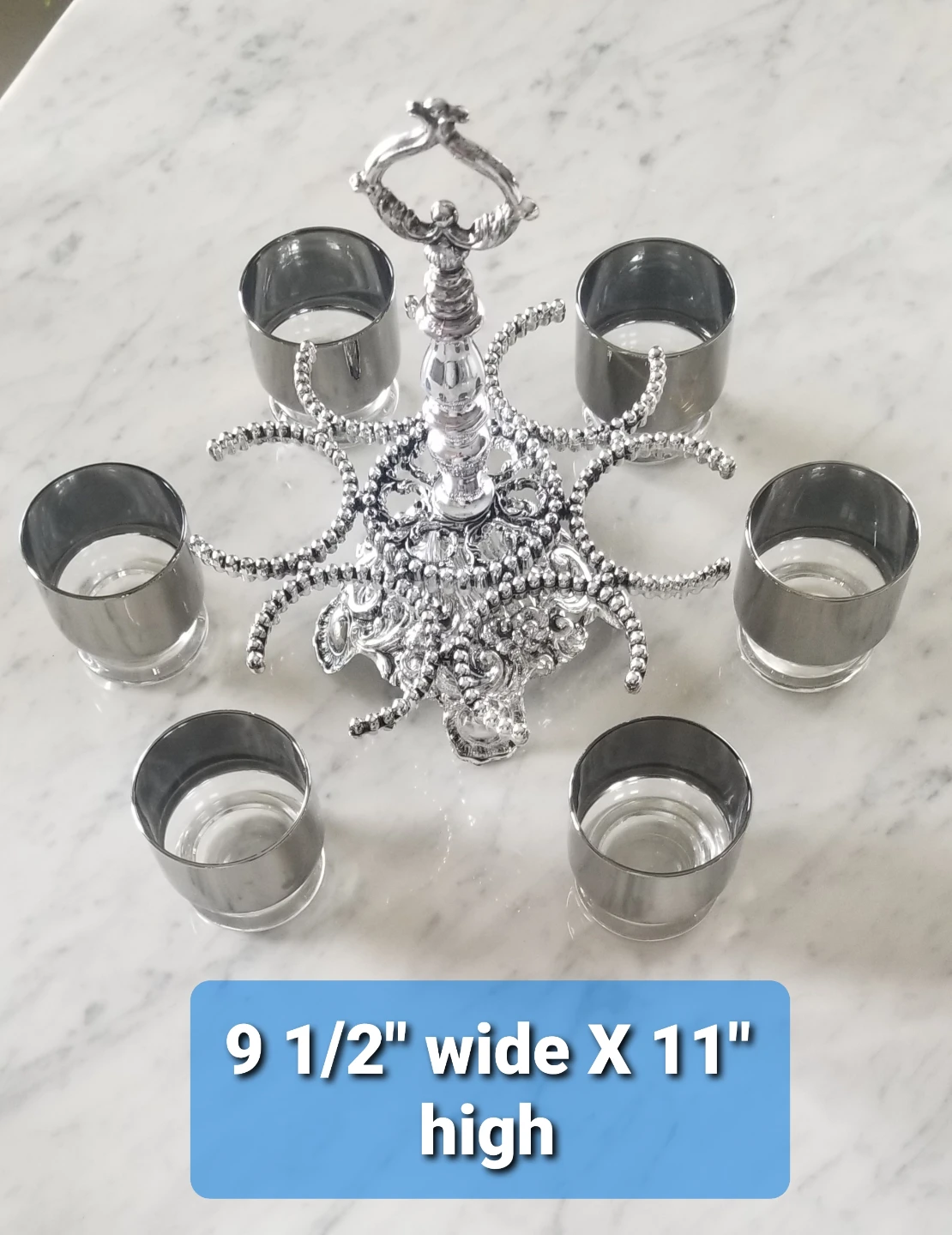 Silver Coloured 6-Cup Caddy Stand - photo 2