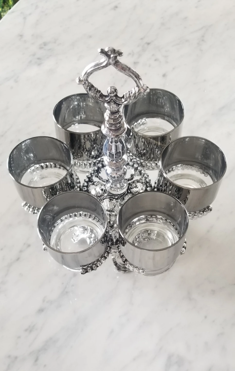 Silver Coloured 6-Cup Caddy Stand - photo 3