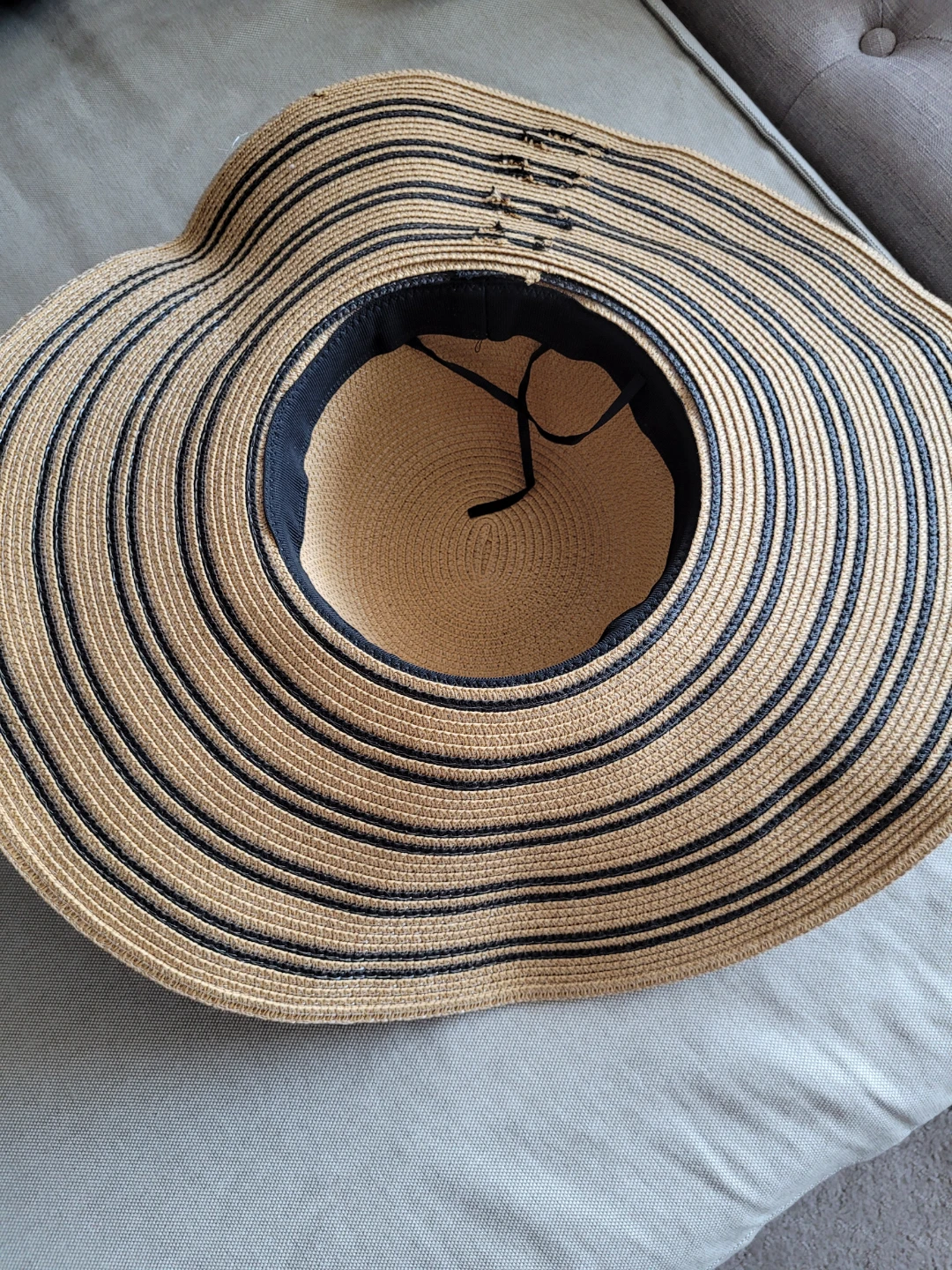 Wide Brim Striped Sun Hat - photo 2