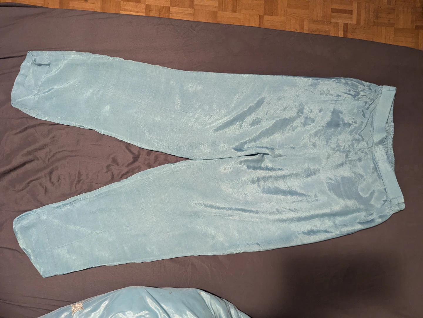 Pakistani/Indian Blue Pearl Embroidered Maxi Dress - photo 3