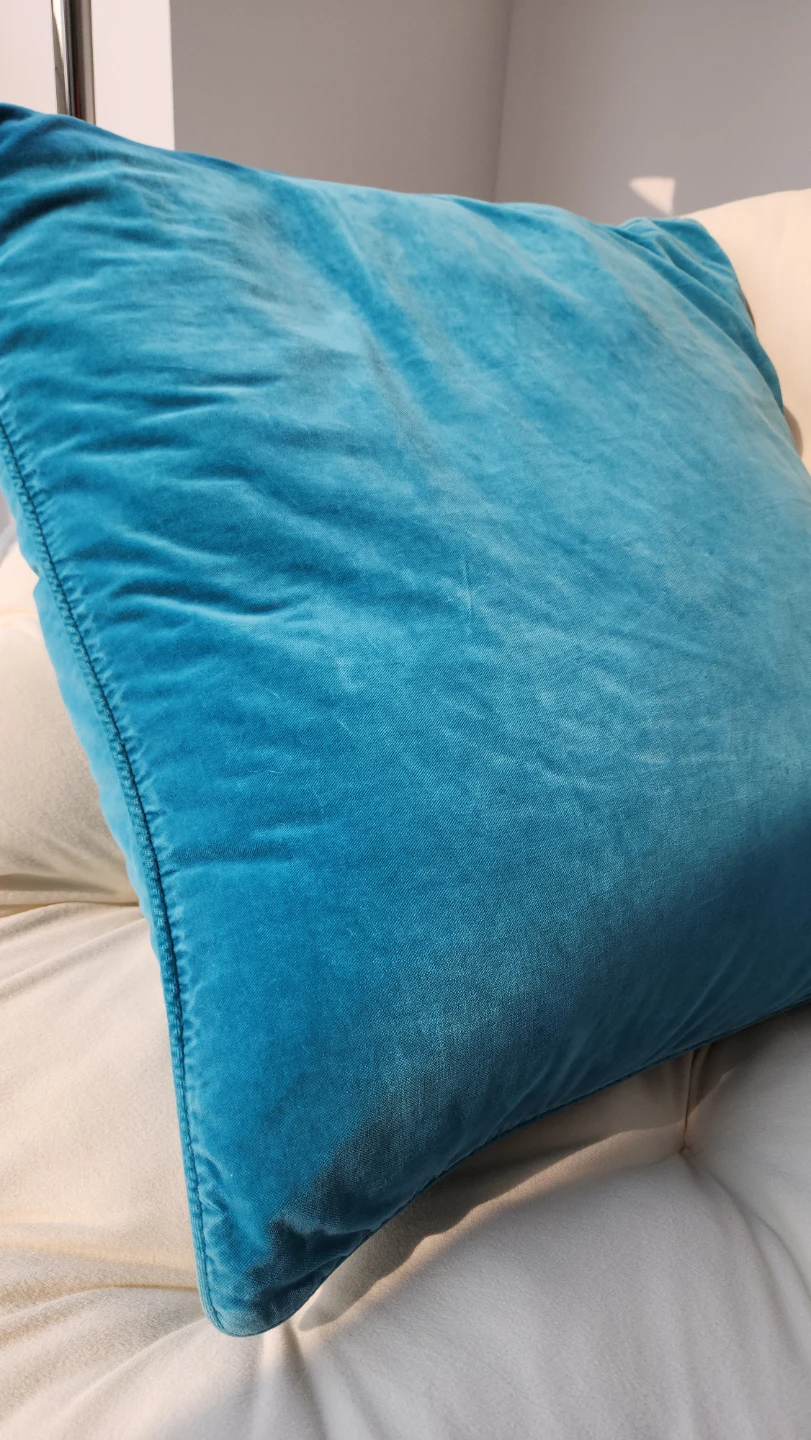 LARGE IKEA SANELA Velvet Cover with Cushion – Turquoise - photo 2