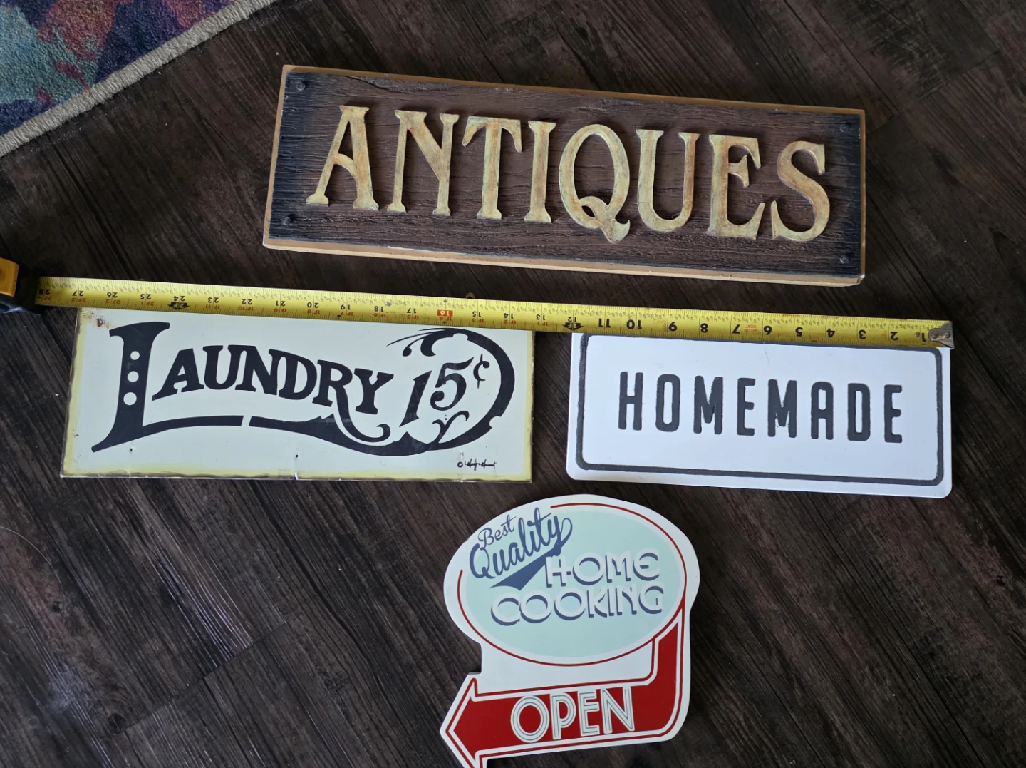 4 Vintage Style Signs
