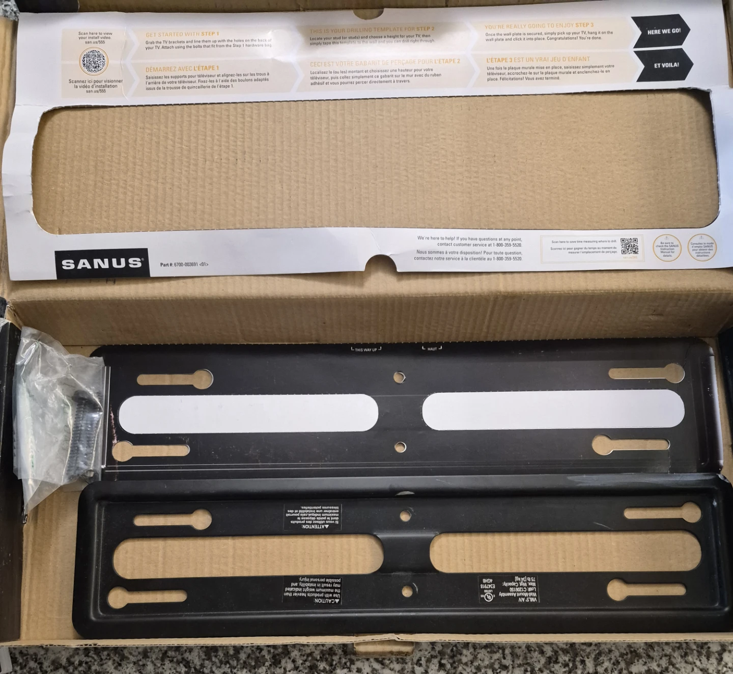 SANUS Fixed-Position TV Wall Mount VML5 40"-50" - photo 5