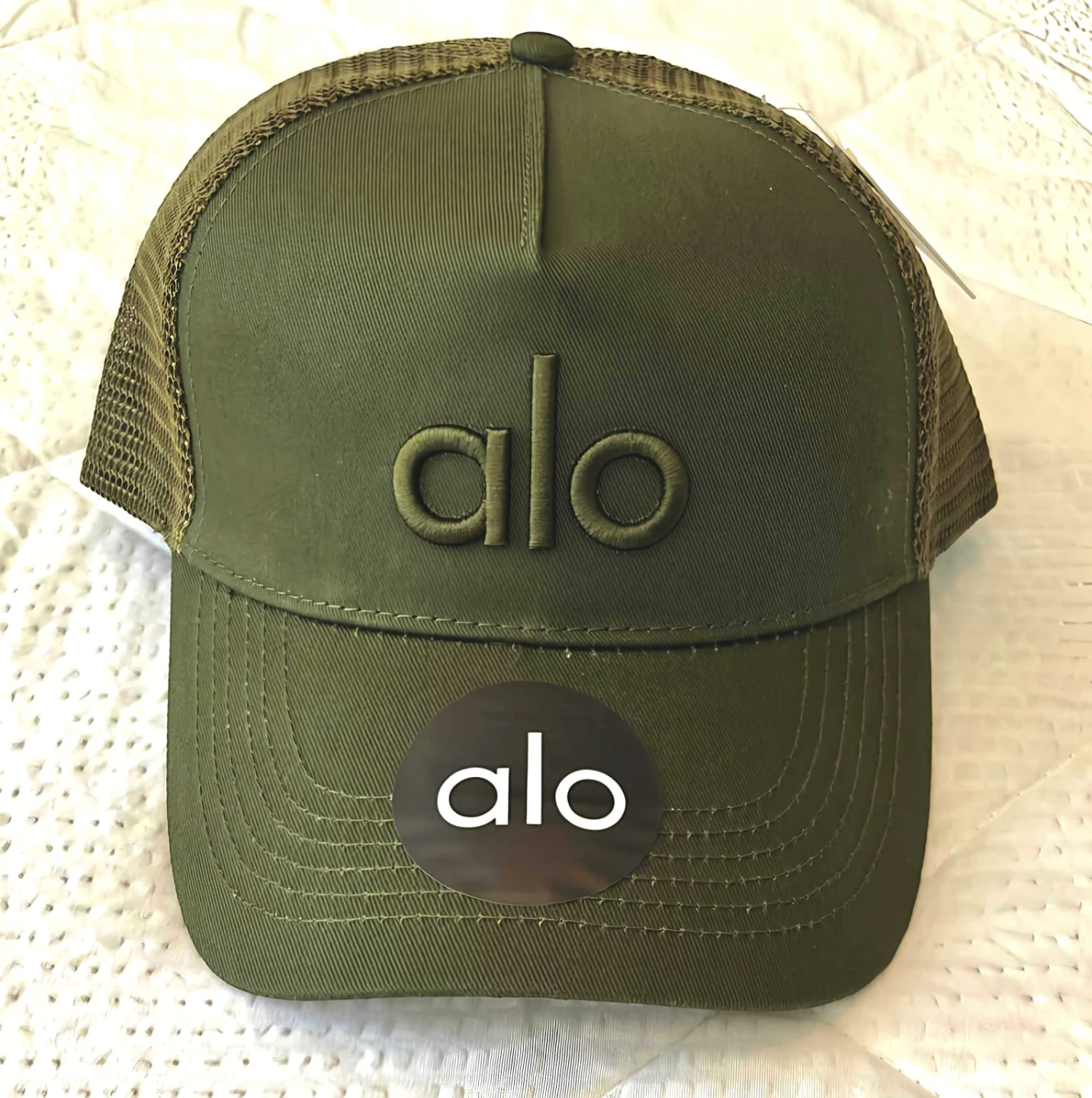 Alo Yoga Unisex Trucker Hat - New - Olive Green - photo 2