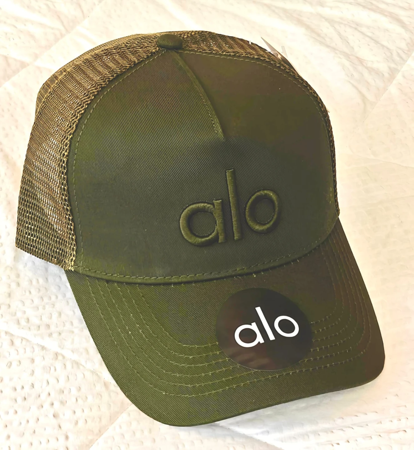 Alo Yoga Unisex Trucker Hat - New - Olive Green - photo 3
