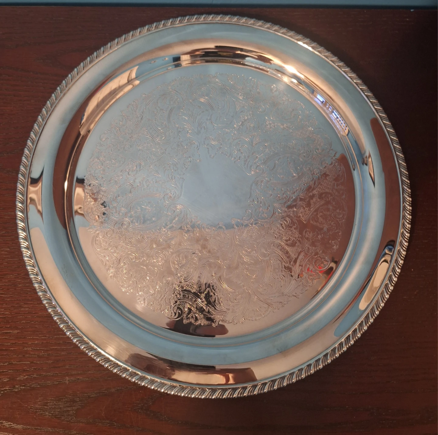 Rogers Silver Plated Serving Tray and Footed Bowl - photo 2