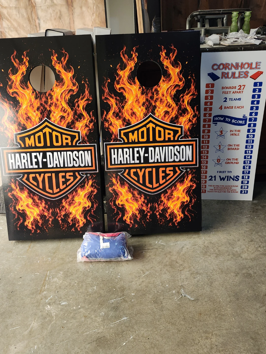 HARLEY DAVIDSON CORNHOLE BOARDS