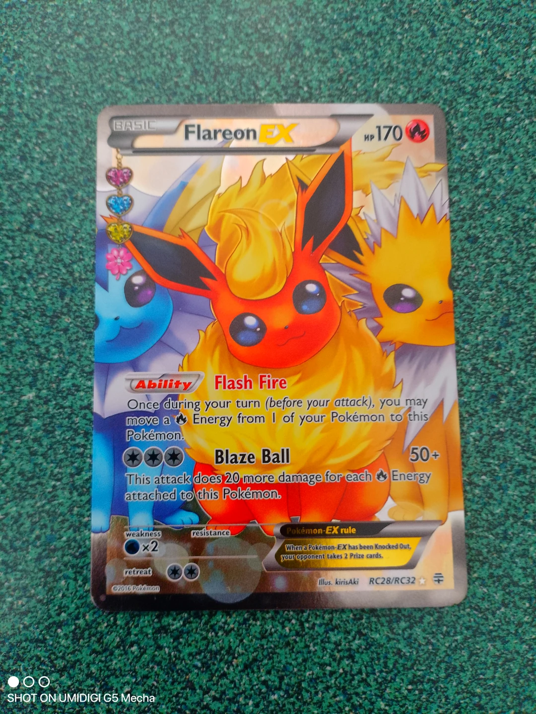 Pokemon Flareon EX Card
