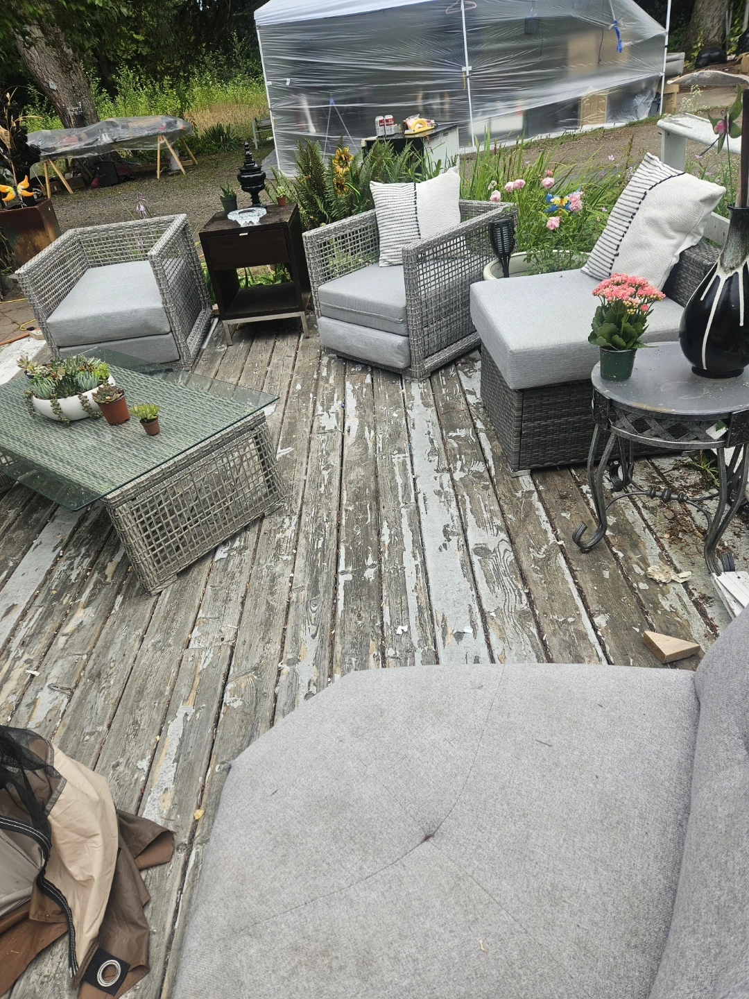 Grey Rattan Outdoor Furniture Set - photo 3